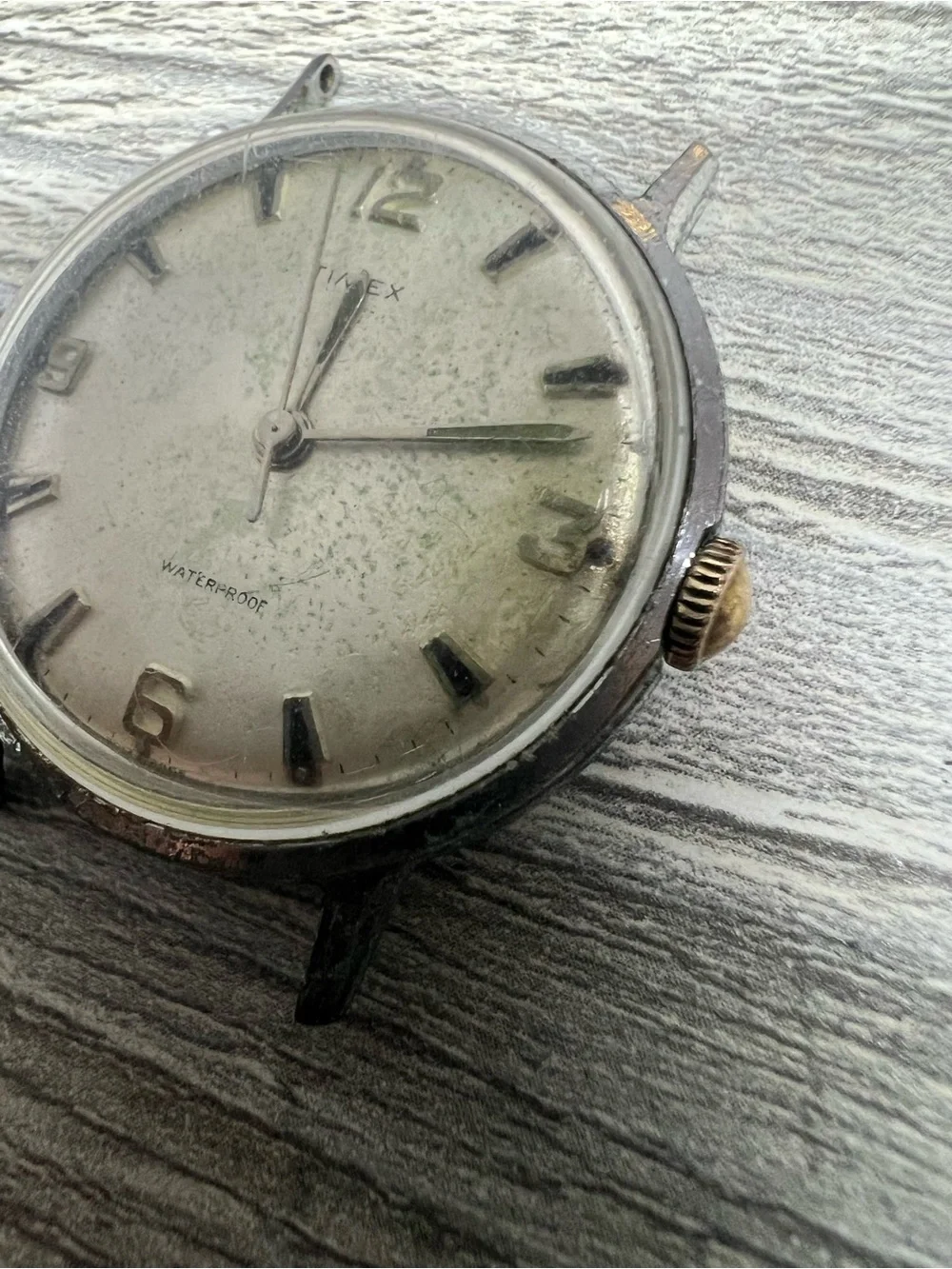 1968 Timex Silver Dial Men's Watch Head